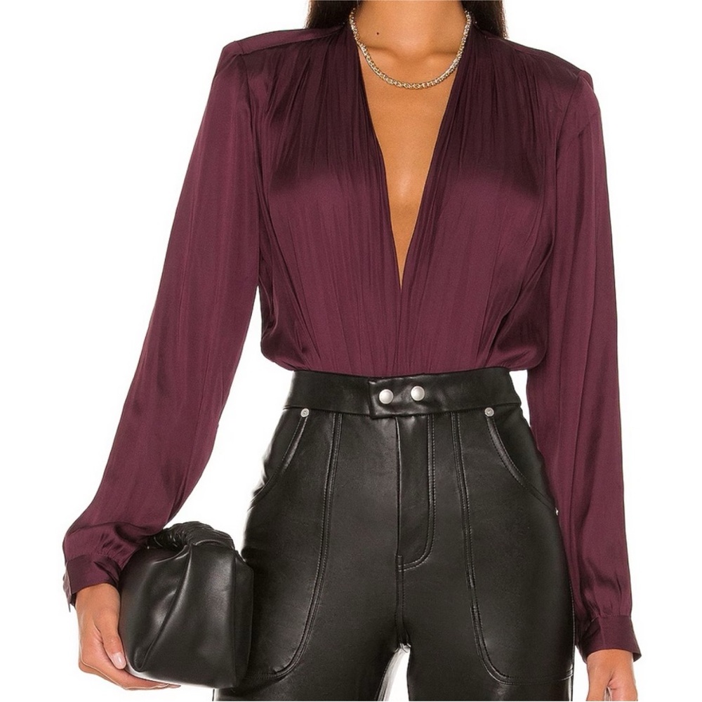 NWT PAIGE Sevilla Bodysuit in Fig